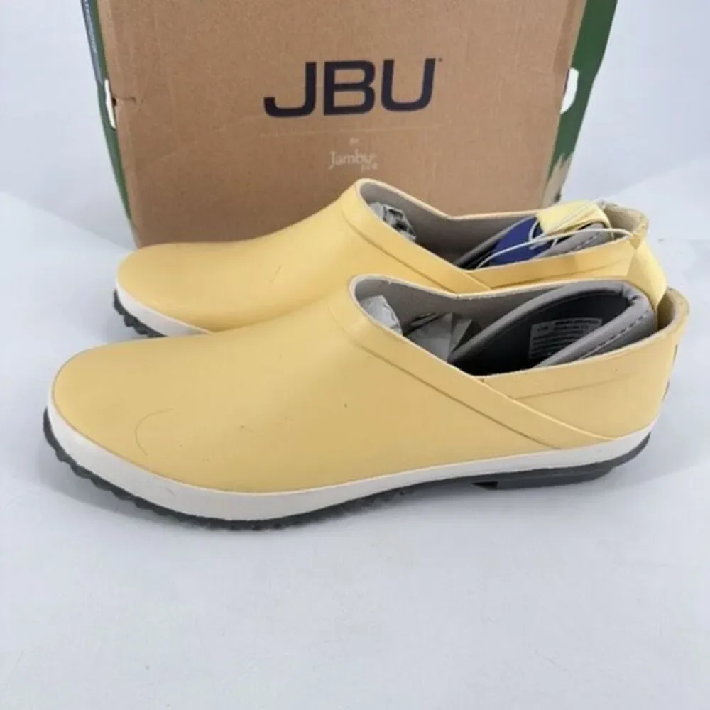 NWT JBU by Jambu Women's Bumblebee Garden Ready‎ Rain Shoes Yellow Gray Size 11